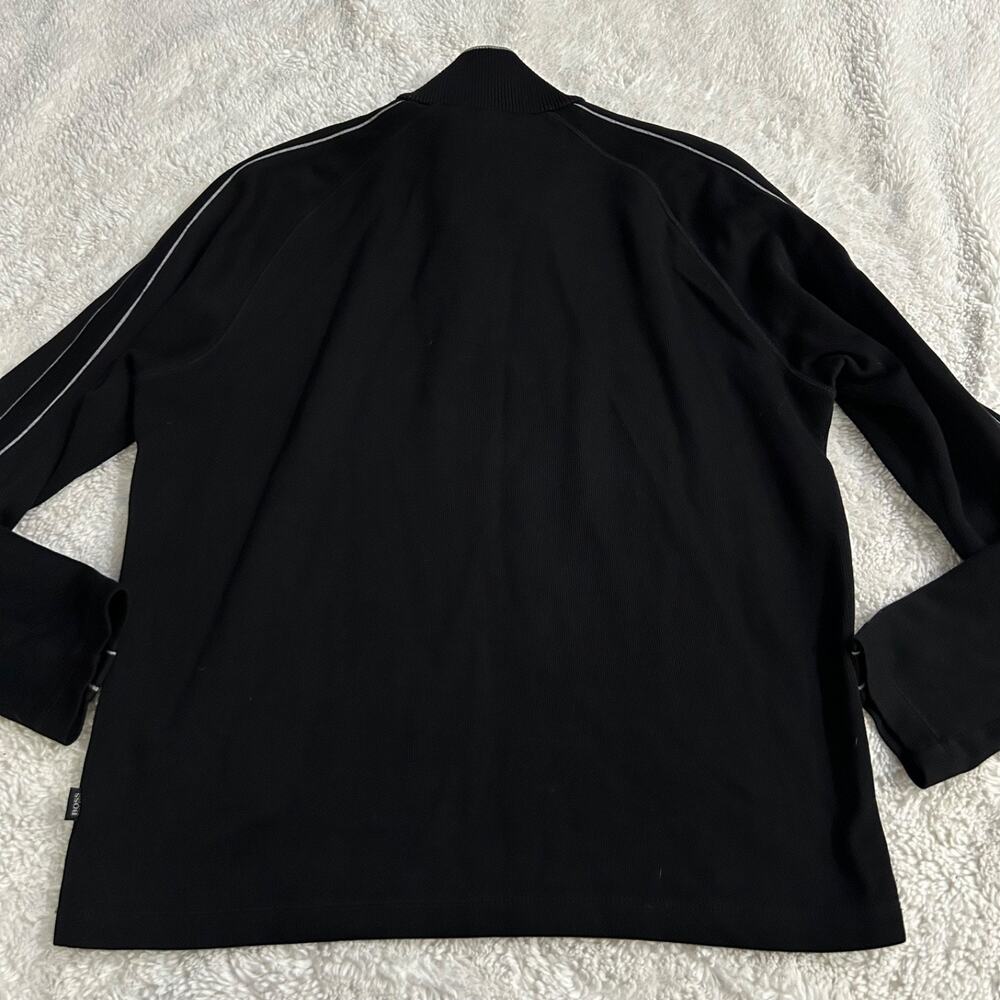 Hugo Boss Quarter Snap Sweatshirt Mens XL Black Business Office Attire Preppy - Picture 3 of 8